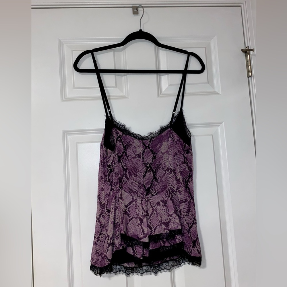Royal Underground Purple Python Silk Bustier Top … - image 2